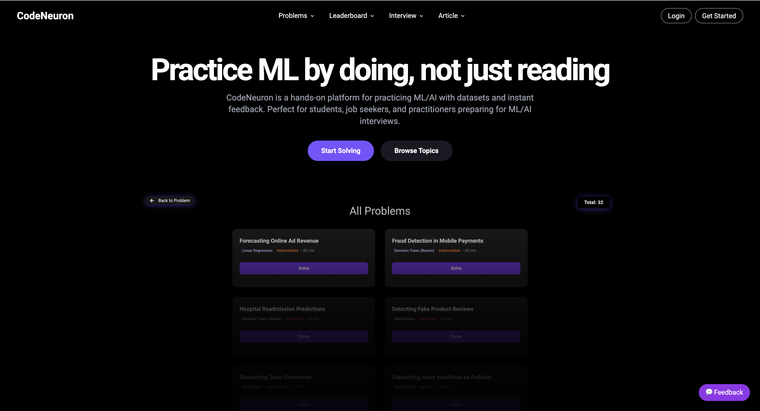CodeNeuron platform preview